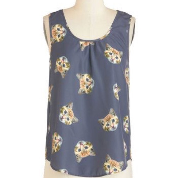Modcloth Tops - ModCloth It Had to be Mew top in cats!